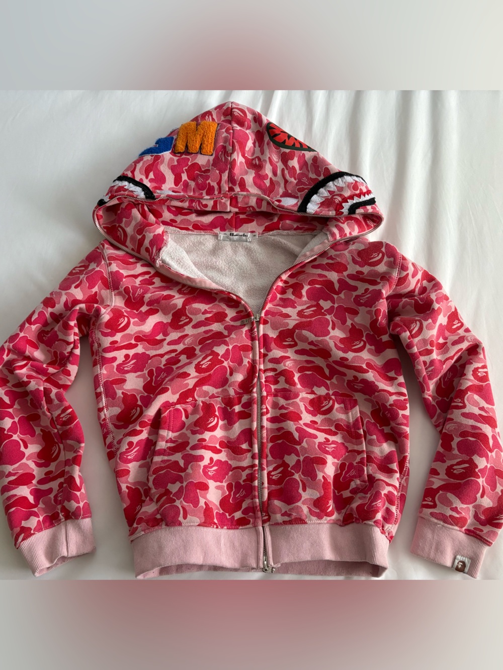 BAPE Shark Hoodie Pink Camo Full Zip Replica Size S - Excellent Quality